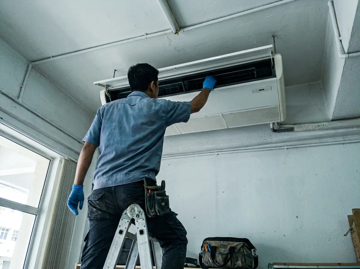 Servis aircond komersial untuk pejabat dan kedai